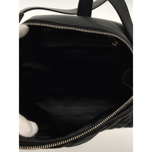 Chanel Leather Plain Shoulder Bag implant Noir Black - Picture 6 of 6
